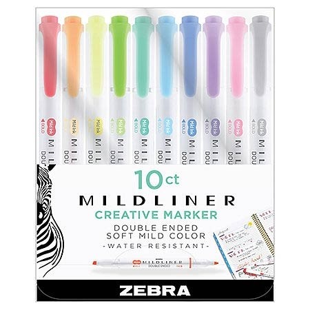 Zebra Mildliner Creative Marker  Zebra Mildliner Highlighter