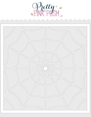 Pretty Pink Posh Spider Web Stencil
