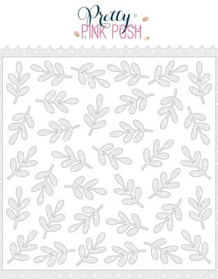 Pretty Pink Posh Leaves Stencil