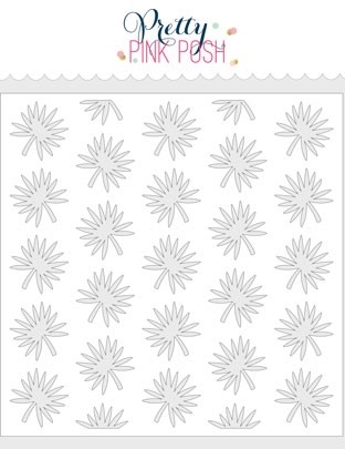 Pretty Pink Posh Tropical Leaves Stencil