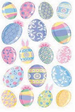 sale - Sticko Vellum & Glitter Multicolor Easter Eggs 
